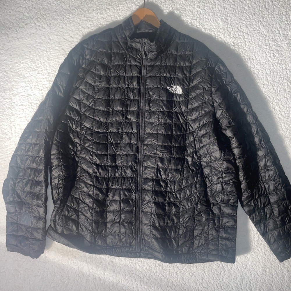 North Face Thermoball ECO‎ Quilted Puffer Jacket Insulated Full Zip Black XXL